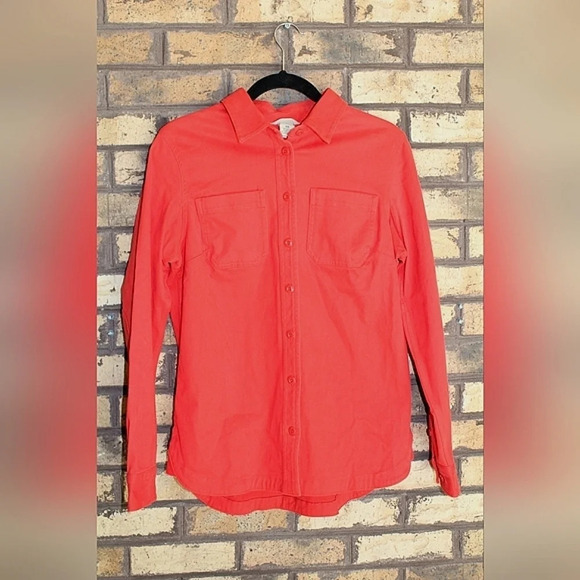 Duluth Trading Co. Women's red long sleeve button up shirt - Picture 1 of 8